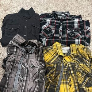 4 buckle button down shirts large